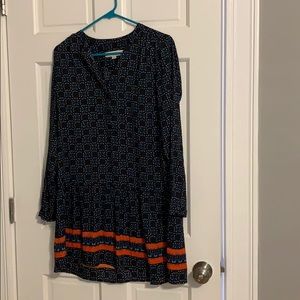 Loft Multi Colored Long Sleeve Dress